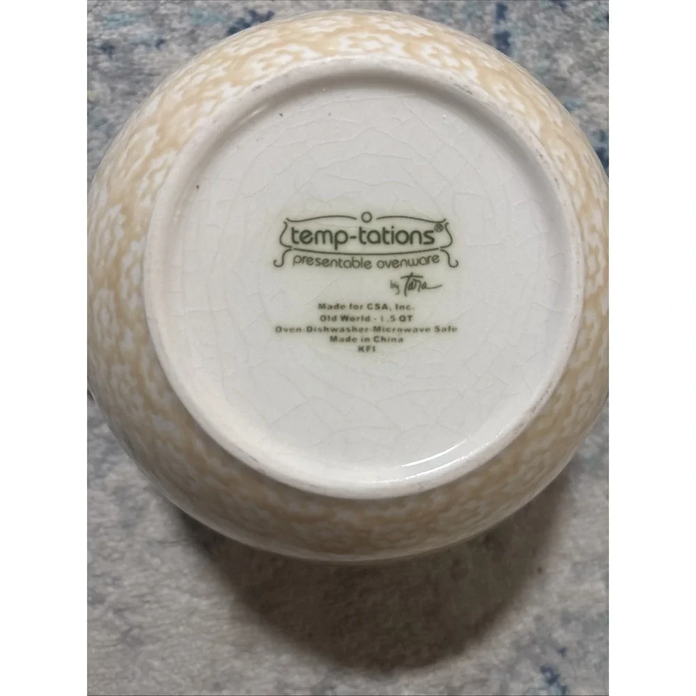 Temp-Tations Old World Cream 1 Quart 6-1/4